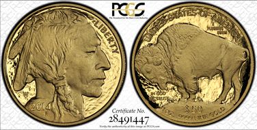 2014-W $50 American Buffalo .9999 Fine Gold First Strike PR70DCAM