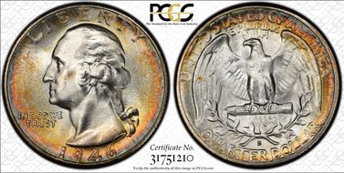 1946-S/S 25C RPM, FS-501 MS66