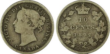 1892/1 10C Large 9 VG8