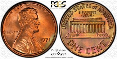 1971 1C MS65RD