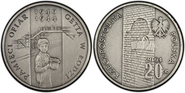 2004 MW 20 Zl Lodz Ghetto Matte Ag MS69