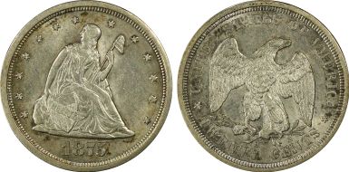 1875-S 20C AU58