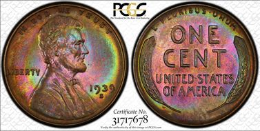 1939-S 1C MS64RB