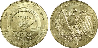 2015-W $5 U.S. Marshals Service MS70