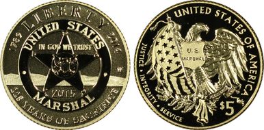 2015-W $5 U.S. Marshals Service PR69DCAM