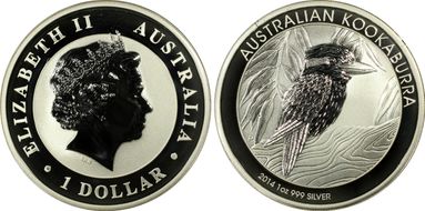2014-P $1 Kookaburra Ag MS69