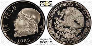 1983-Mo Peso KM-460 Closed 8 PR69DCAM