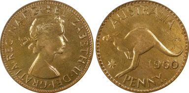 1960 Y. (p) 1D MS64RD