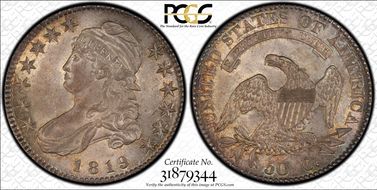 1819 50C O-114 MS63