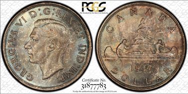 1937 S$1 MS65+