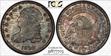 1829 10C Large 10C MS67