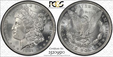 1891-O $1 MS65+