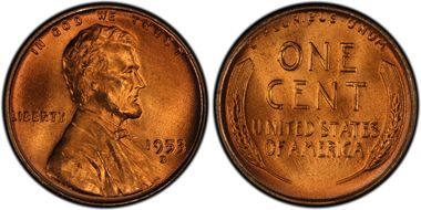 1953-D 1C MS67+ RD