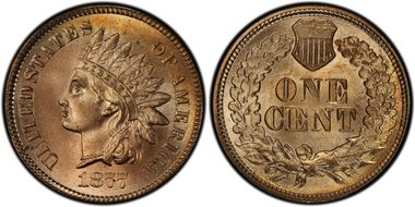1877 1C MS66RD