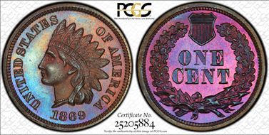1869 1C PR66BN