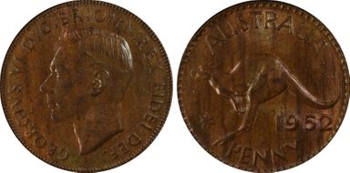 1952 A. (p) 1D London Reverse MS62BN