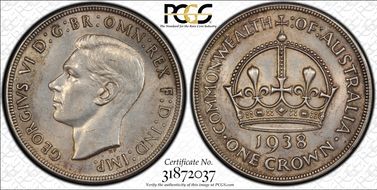 1938 Crown KM-34  Ag AU58