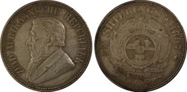 1897 2 1/2S KM-7  Ag XF45