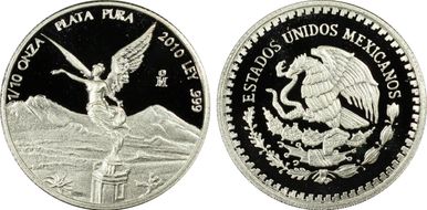 2010-Mo 1/10 oz Libertad Ag PR69DCAM