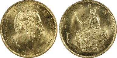 1873-CS 20 Kr KM-791.1  Au MS65