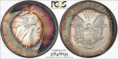 1998 $1 Silver Eagle MS67