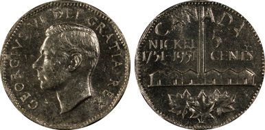 1951 5C Nickel Bicentennial MS63