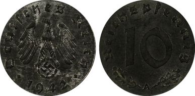 1942-A 10 Pfg J-371 MS63