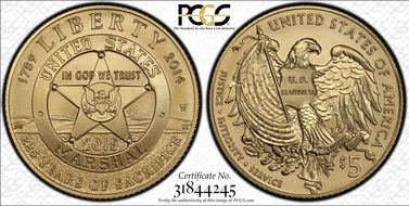 2015-W $5 U.S. Marshals Service First Strike MS70