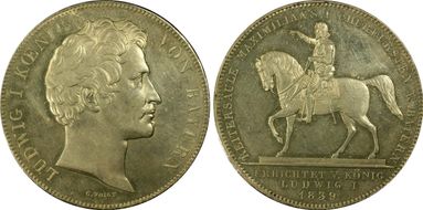 1839 2 Th Maximilian I KM-804  Ag MS63