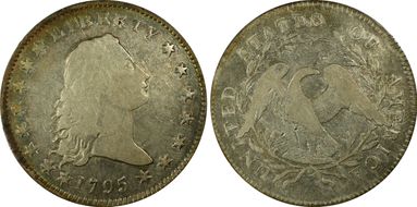 1795 $1 Silver Plug, BB-14 F12