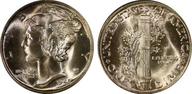 1945-S 10C Micro S MS67+ FB