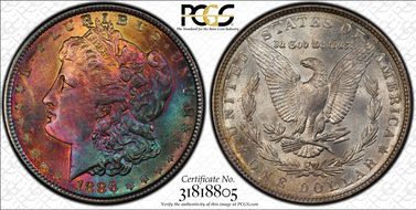 1886 $1 MS66