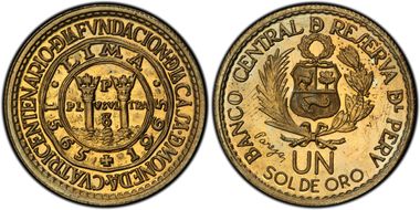 1965 Sol 400th Ann Lima Mint KM-240 PR65