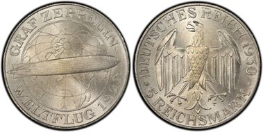 1930-A 5 Mk J-343 Zeppelin Ag MS65