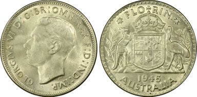1945(m) Florin KM-40  Ag MS63