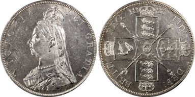 1887 Dbl Fl S-3922 Roman 1 MS62