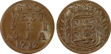 1742 Duit MS65+ BN