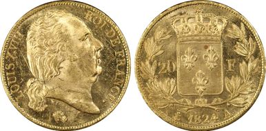 1824-A 20 Fr Gad-1028 F-519 MS63