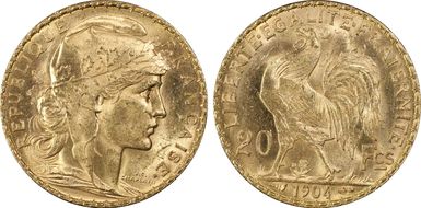 1904 20 Fr Gad-1064 F-534 MS64