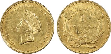 1854 G$1 Type 2 AU55