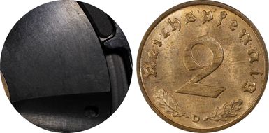 1936-D 2 Pfg J-362 MS64RD