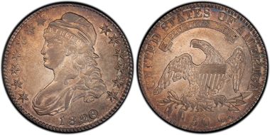 1820/19 50C O-102, Curl Base 2 AU53