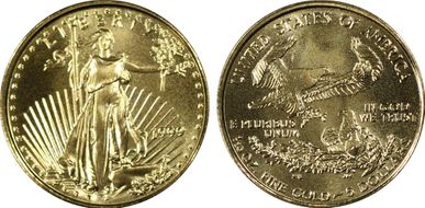1999 $5 Gold Eagle MS69