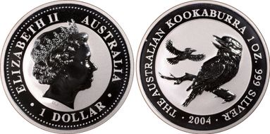 2004 $1 Kookaburra Ag MS70