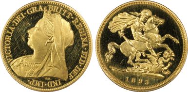 1893 1/2 Sov S-3878 Old Head PR64DCAM