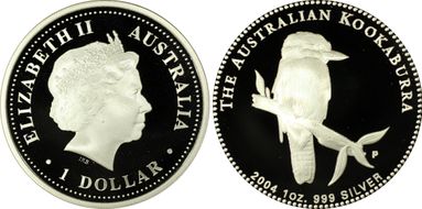 2004-P $1 Kookaburra Ag PR69DCAM