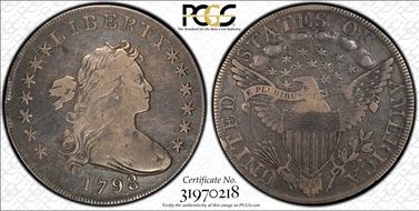 1798 $1 Large Eagle F15