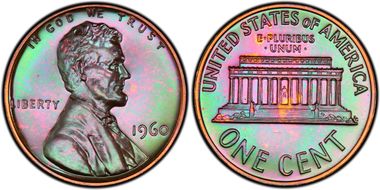 1960 1C Large Date PR67BN