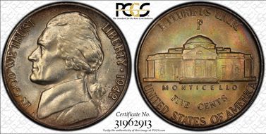 1942-P 5C Silver MS66