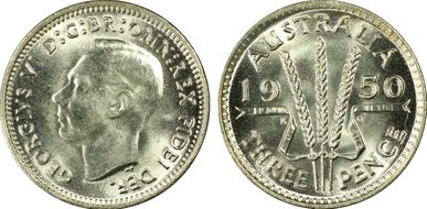 1950(m) 3D KM-44  Ag MS65